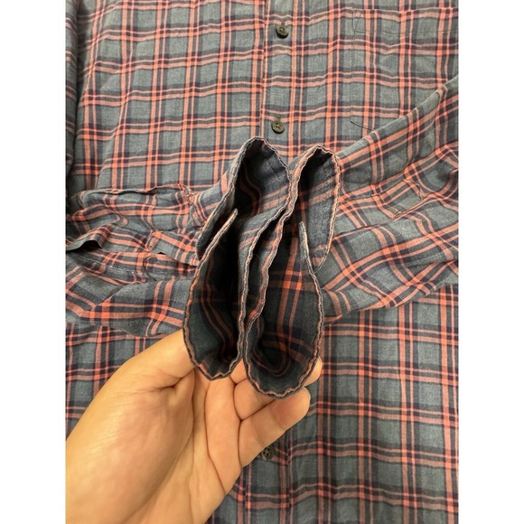 J. Crew Shirt Mens Medium Heathered Plaid Long Sleeve Button Down Cotton - Picture 3 of 10